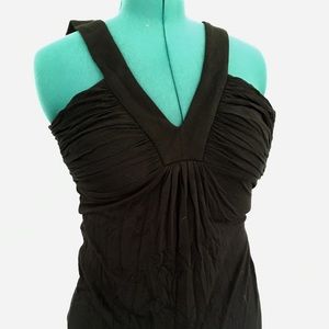 Black formal v-neck dress